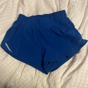 Blue lululemon hotty hot shorts